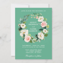 Aquarellfarben Blumenreath Rosa Weißes Gold Neo Mi