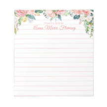 Aquarellfarben Blush Pink Rose Skript Liniert