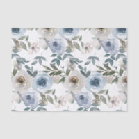Aquarellfarben Blütenstaub Blau Blume Neck Tie Wra