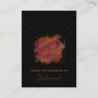 Aquarellfarben-Bridesmaid-Netzwerkkarte