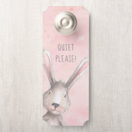 Aquarellfarben Bunny Rabbit Quiet Bitte maßgeschne Türanhänger