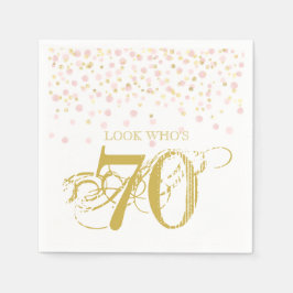 Aquarellfarben Confetti Look, der 70 elegante Gebu Serviette