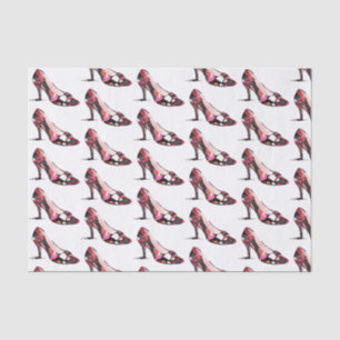Aquarellfarben-Designer Schuhe mit hohem Absatz Seidenpapier