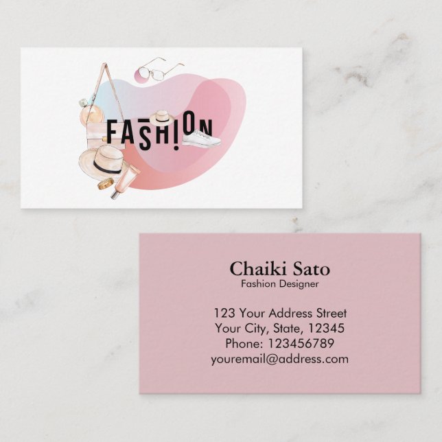 Aquarellfarben-Designer Visitenkarte (Vorne/Hinten)