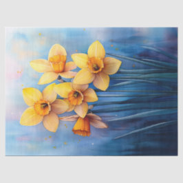 Aquarellfarben-Dioden Blue Background Decoupage Seidenpapier