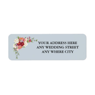 Aquarellfarben Dusty Gray Blush Peach Floral Weddi