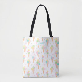 Aquarellfarben Eiscreme-Kegel in Pastellfarben Tasche