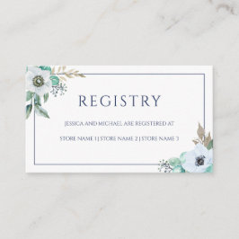 Aquarellfarben Elegant Bouquet Hochzeitsregister Begleitkarte