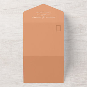 Aquarellfarben Elegantes Hochzeitspaar All In One Einladung