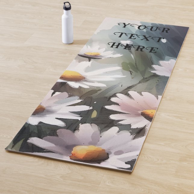 Aquarellfarben erleichtern Niedliches Blumenmuster Yogamatte (Beispiel)