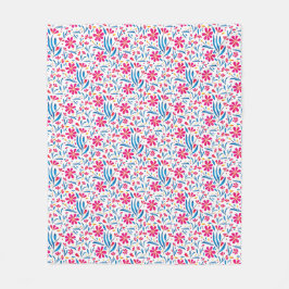 Aquarellfarben Flora-Muster Fleecedecke