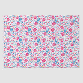 Aquarellfarben Flora-Muster Seidenpapier