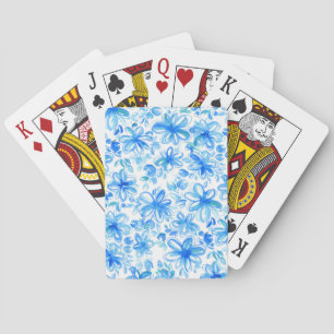 Aquarellfarben Floral Chintz Niedliches Muster Spielkarten