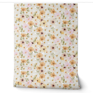 Aquarellfarben Floral Print Textrahieren Tapeten
