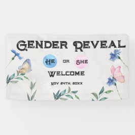 Aquarellfarben, florenrosa oder blau banner