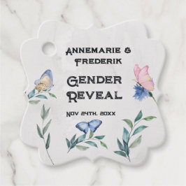 Aquarellfarben, florenrosa oder blau geschenkanhänger