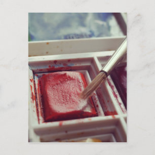 Aquarellfarben Fotodruck. Postkarte
