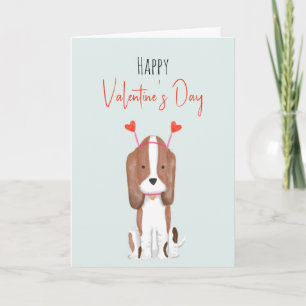 Aquarellfarben Funny Valentines Hundekarte Karte