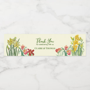 Aquarellfarben Gelbe Frühlingsblumen Creme