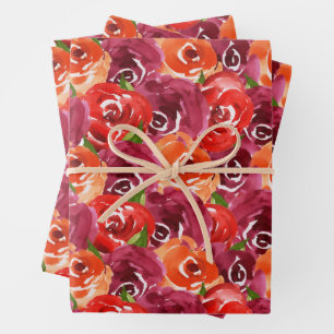 Aquarellfarben Geschenkpapier Set