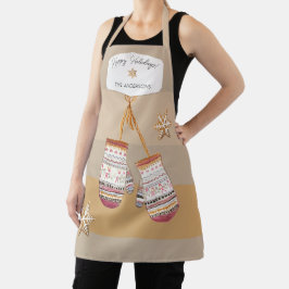 Aquarellfarben Gingerbrot Caramel Tones Schürze