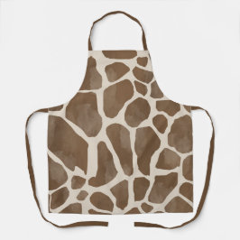 Aquarellfarben Giraffe Tierisches Muster Schürze