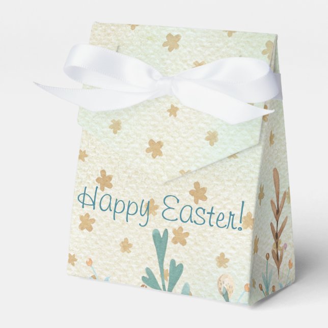 Aquarellfarben glücklich Ostern! Osterhase Geschenkschachtel (Vorderseite)