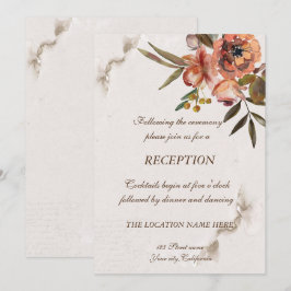 Aquarellfarben Herbst Blume Empfang Einladung