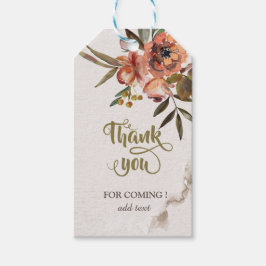 Aquarellfarben Herbst-Blume Geschenkanhänger