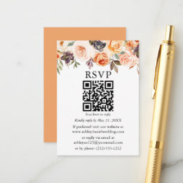Aquarellfarben Herbst Blumenzwiebelpfirk QR UAWG Begleitkarte