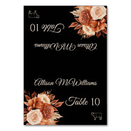 Aquarellfarben Herbst Elegance - Fleisch- Tischnummer