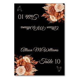 Aquarellfarben Herbst Elegance-Poultry-Symbol Tischnummer