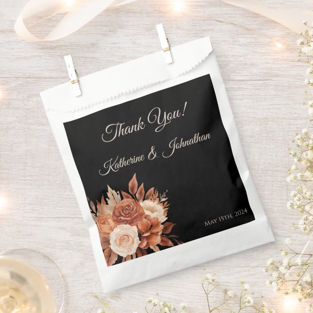 Aquarellfarben Herbst Elegance-Wedding- Geschenktütchen (Ausgeschnitten)