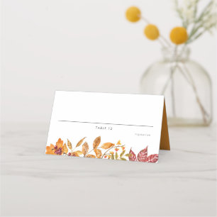 Aquarellfarben Herbst Hochzeit im Herbst Auswahl Platzkarte