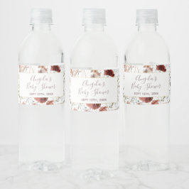 Aquarellfarben Herbst Wildblumen Wasserflasche