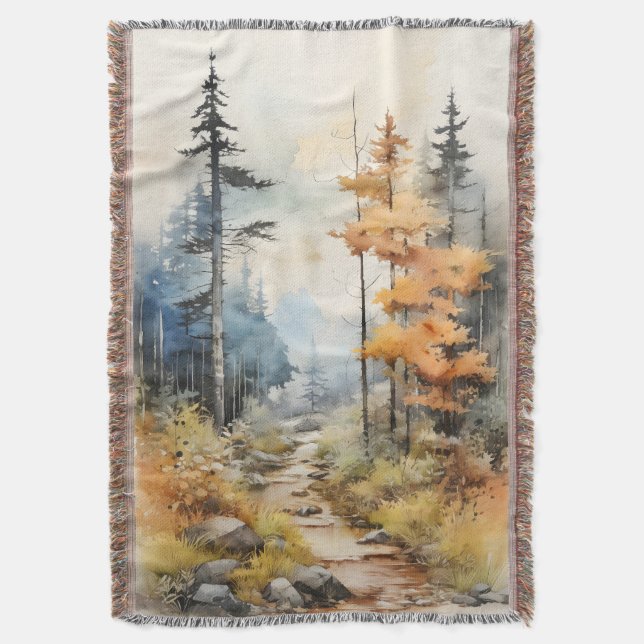 Aquarellfarben Herbstlandschaft Decke (Vorderseite Vertikal)