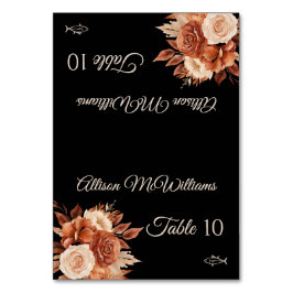 Aquarellfarben Herbstliche Elegance Tischnummer