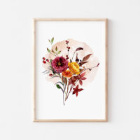Aquarellfarben HerbstWildblume