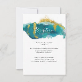Aquarellfarben Hochzeitsempfang RSVP Karte