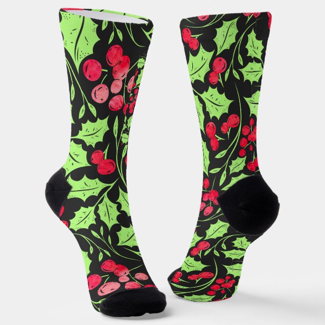 Aquarellfarben, Holy und Berries Socken (Gewinkelt)