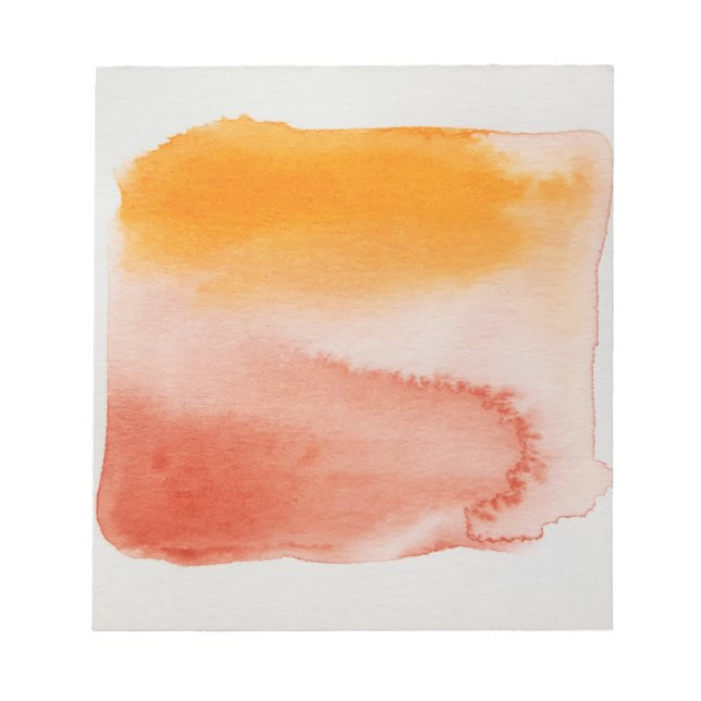 Aquarellfarben Horizonte Orange Brown Notepad Notizblock (Vorderseite)