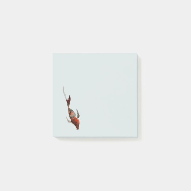 Aquarellfarben-Koi-Aquariendarstellung Post-it Klebezettel (Vorderseite)