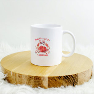 Aquarellfarben Korallenroter Krebs, benutzerdefini Zweifarbige Tasse