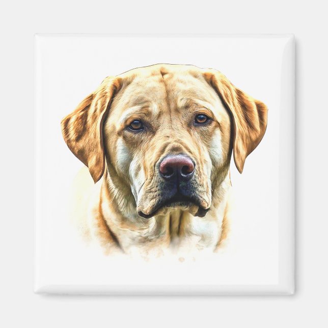 Aquarellfarben Labrador Retriever Magnet (Vorne)