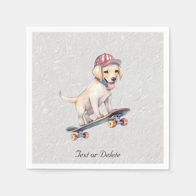 Aquarellfarben Labrador Retriever Napkins Serviette (Vorderseite)