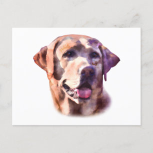 Aquarellfarben Labrador Retriever Postkarte