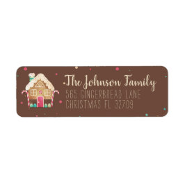 Aquarellfarben-Lebkuchen-Haus Festive Typografie