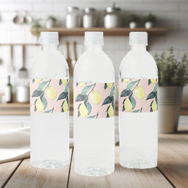 Aquarellfarben Lemonen und Blätter Gelb Nahtloses 