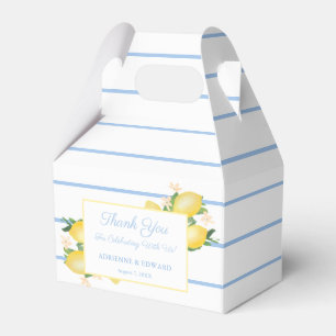 Aquarellfarben Lemons Blassblauer Streifen Poltera Geschenkschachtel
