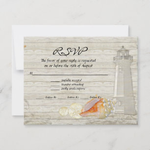 Aquarellfarben Leuchtturm Muscheln Beach Hütte Hoc RSVP Karte